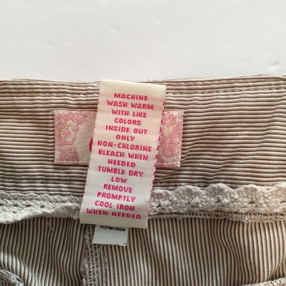 Candies Junior’s 2Piece Pin Stripe Pant Suit Tan Size Blazer (L) Pants (11) - Picture 10 of 10